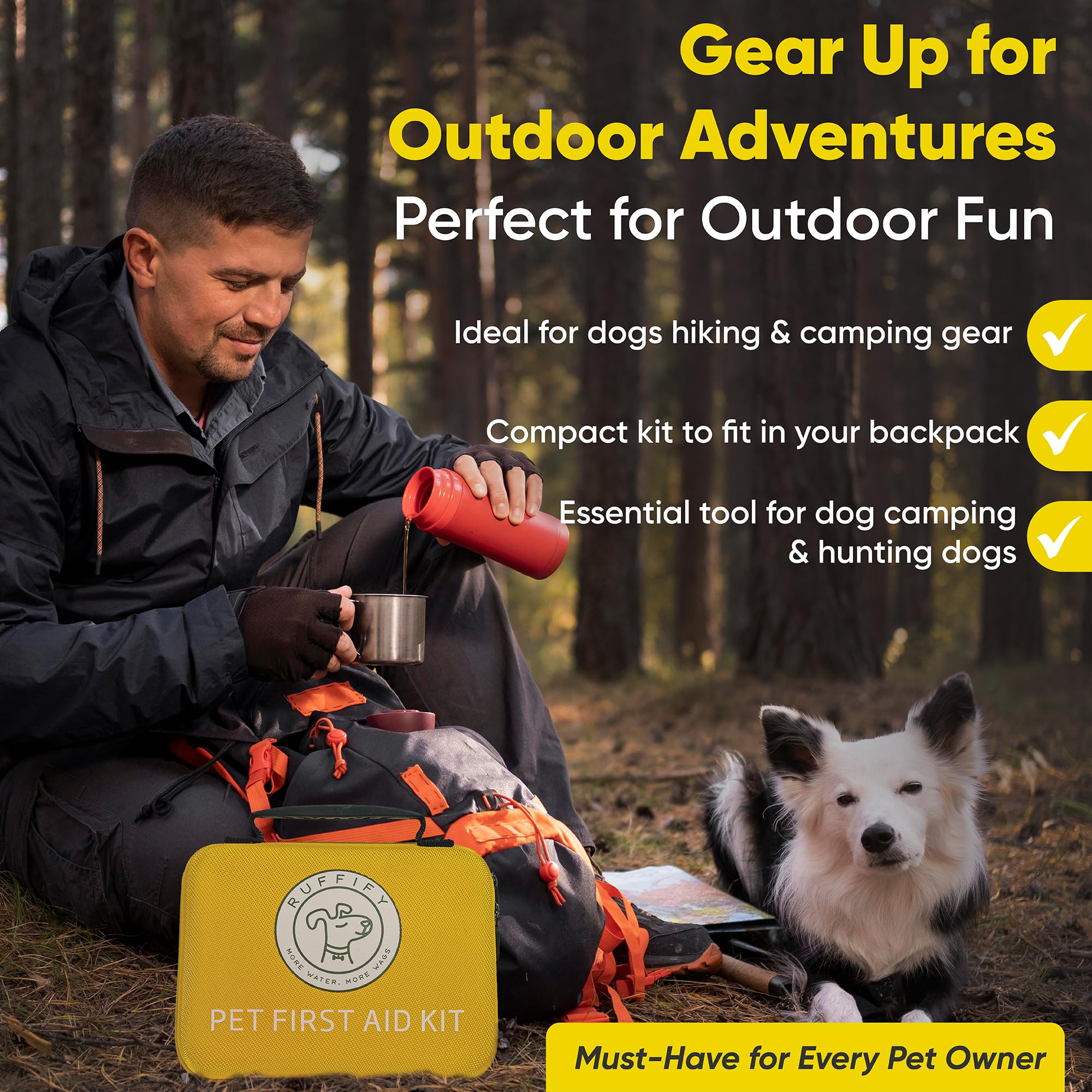 Dog First Aid Kit – Essential Items Pet Emergency Kit Accessories for Car, Travel, Hunting, Hiking & Camping Gear with Mini Pouch for Home, Office & Outdoor Adventures - 55 pcs - image 6