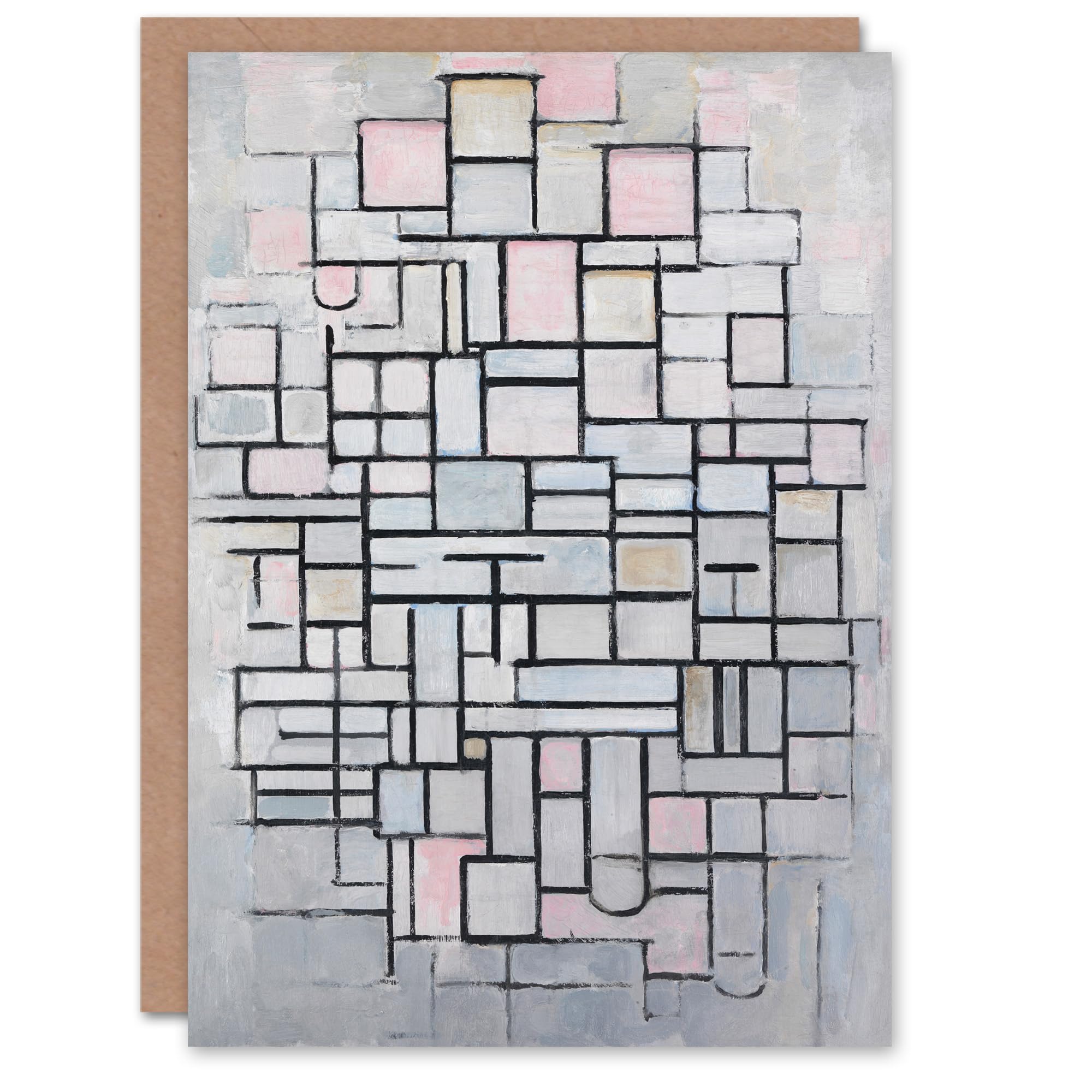 Artery8 Piet Mondrian Art Card Composition No IV Abstract Painting