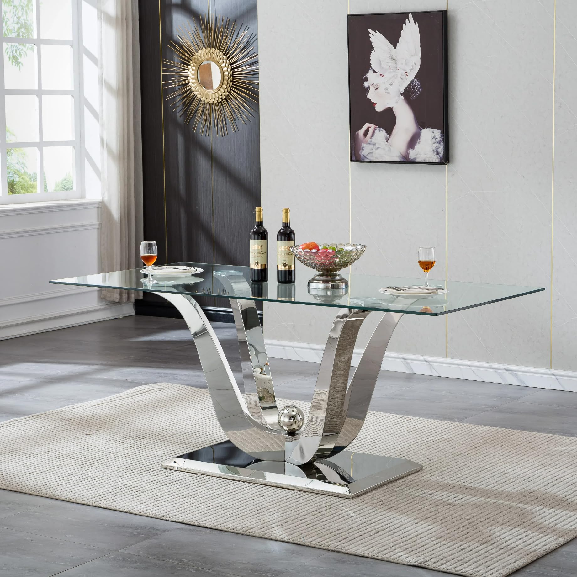 Saloom Furniture Modern Table Base For Glass Top Buy Base For A