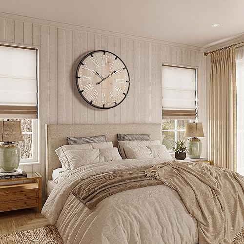 Miniatura 7 de Vantic Reloj de pared grande, relojes de pared de gran tamaño para decoración de sala de estar, dormitorio y cocina, completamente silencioso, sin