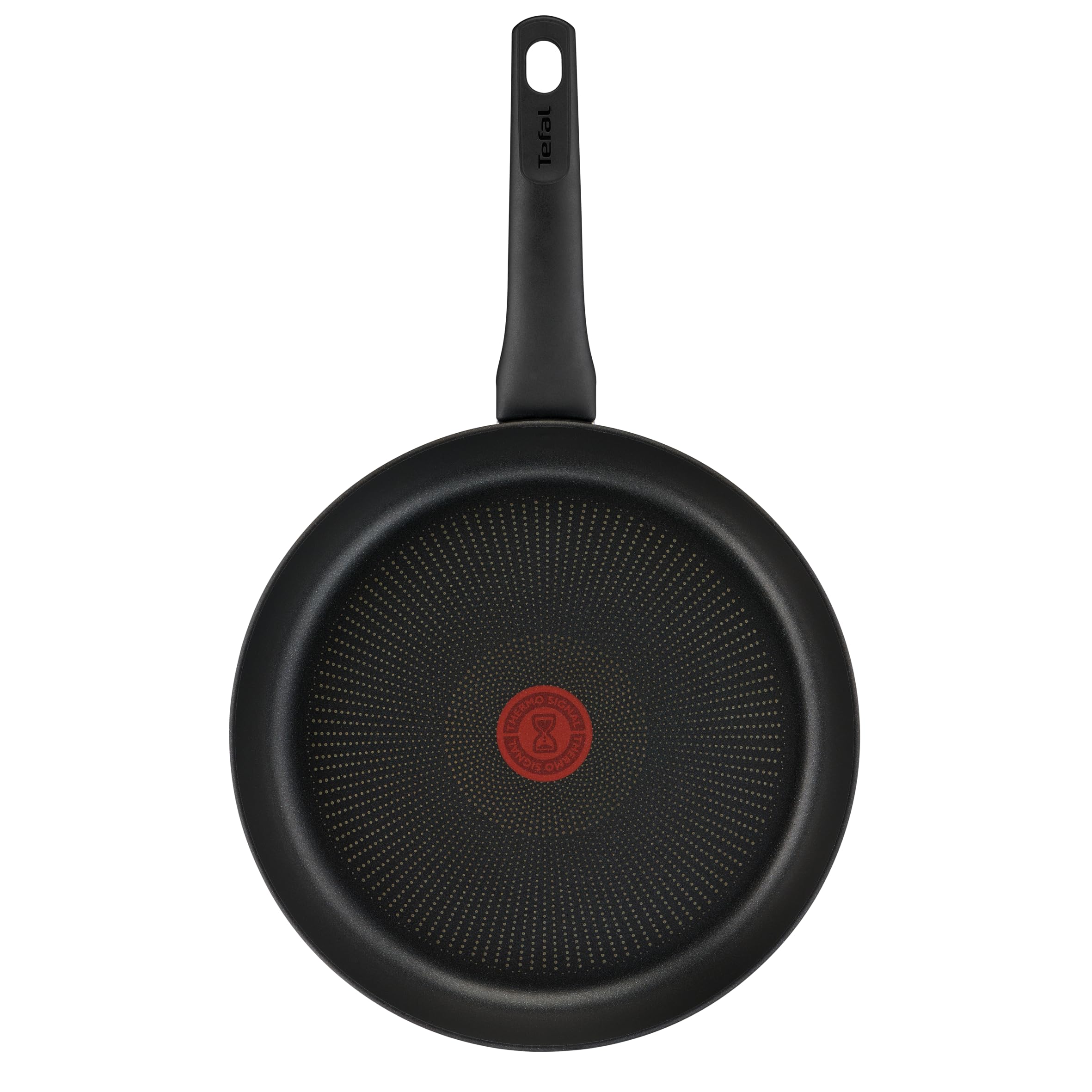 Tefal G28806 Hard Titanium On Poêle à frire 28 cm - Aluminium - Revêtement antiadhésif sans danger - Indicateur de température - Compatible avec tous les feux - Induction - Noir