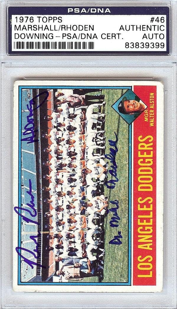Dr. Mike Marshall, Rhoden & Downing Autographed Signed 1976 Topps Card ...
