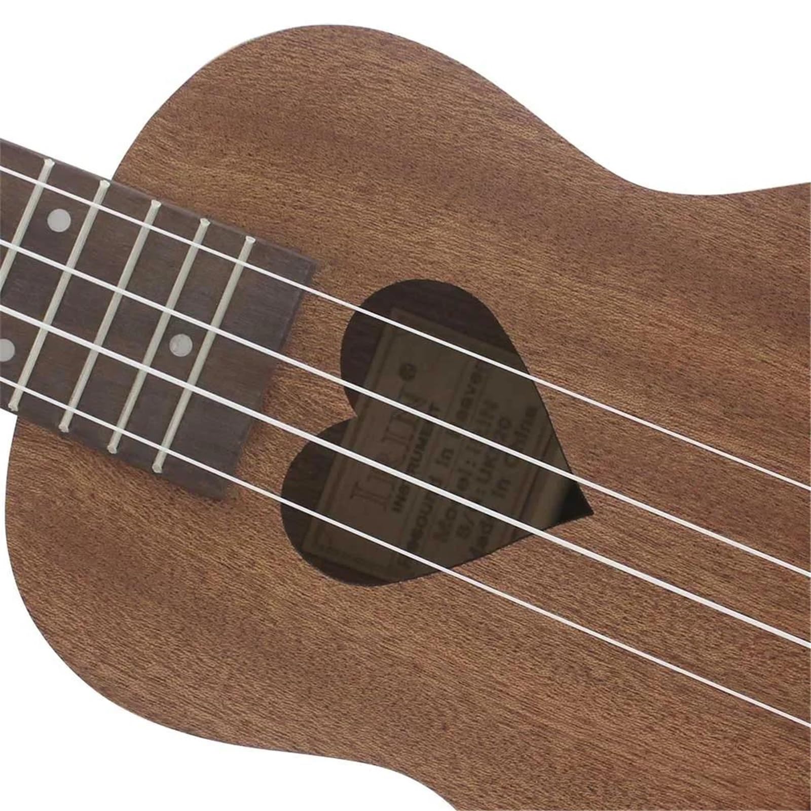 21 Zoll Ukulele 4 Saiten Hawaii-Gitarre Liebesform Ukulele Mit Tasche Stimmgerät Saiten Kapodaster Teile Ukulele Set