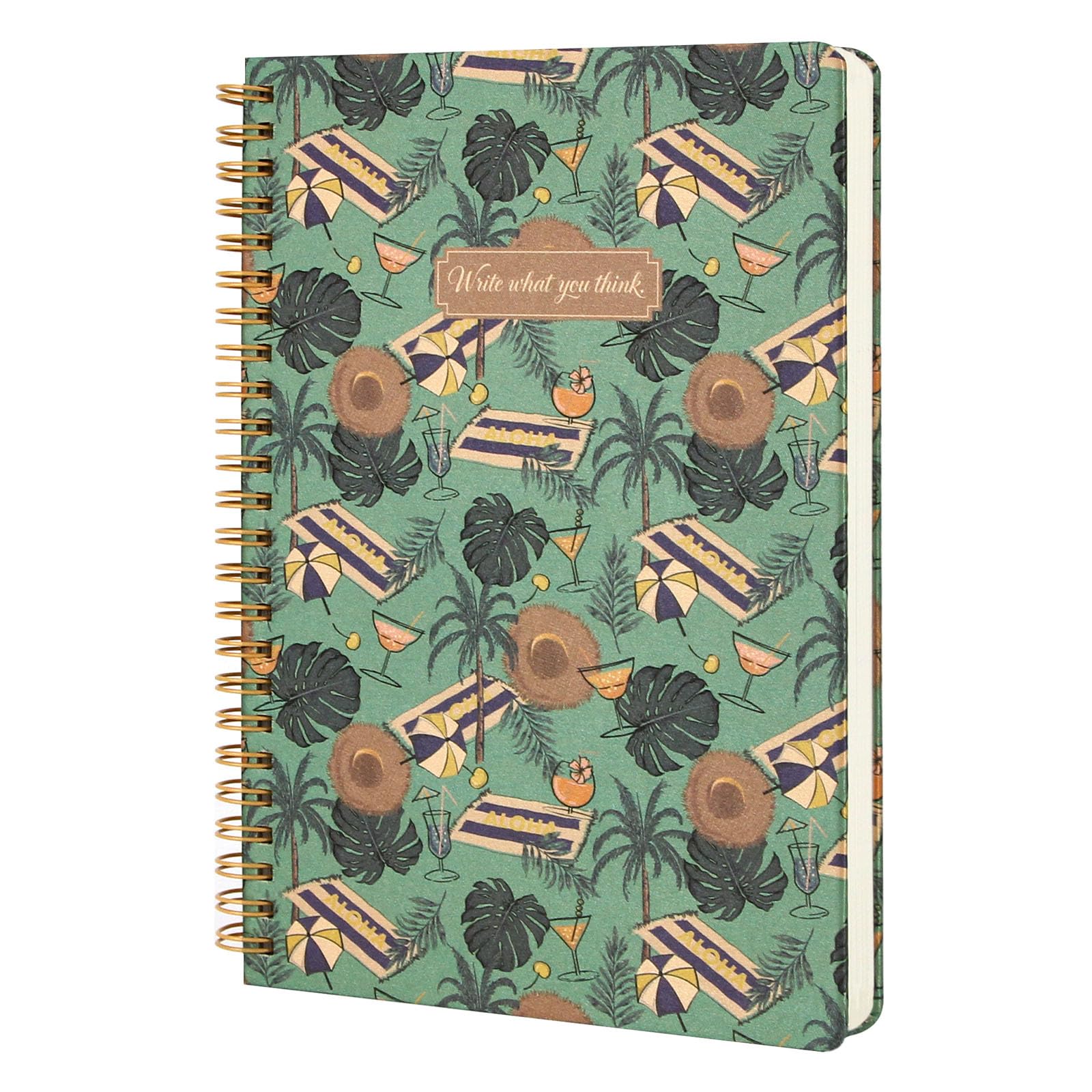 WETLOTE A5 Wirebound Notebook Spiral Bound Journal, A5 Notebook Spiral Lined, 160 Pages, Work Notebook, Spiral Bound Notebook A5, Work Notepad, Midsummer Design