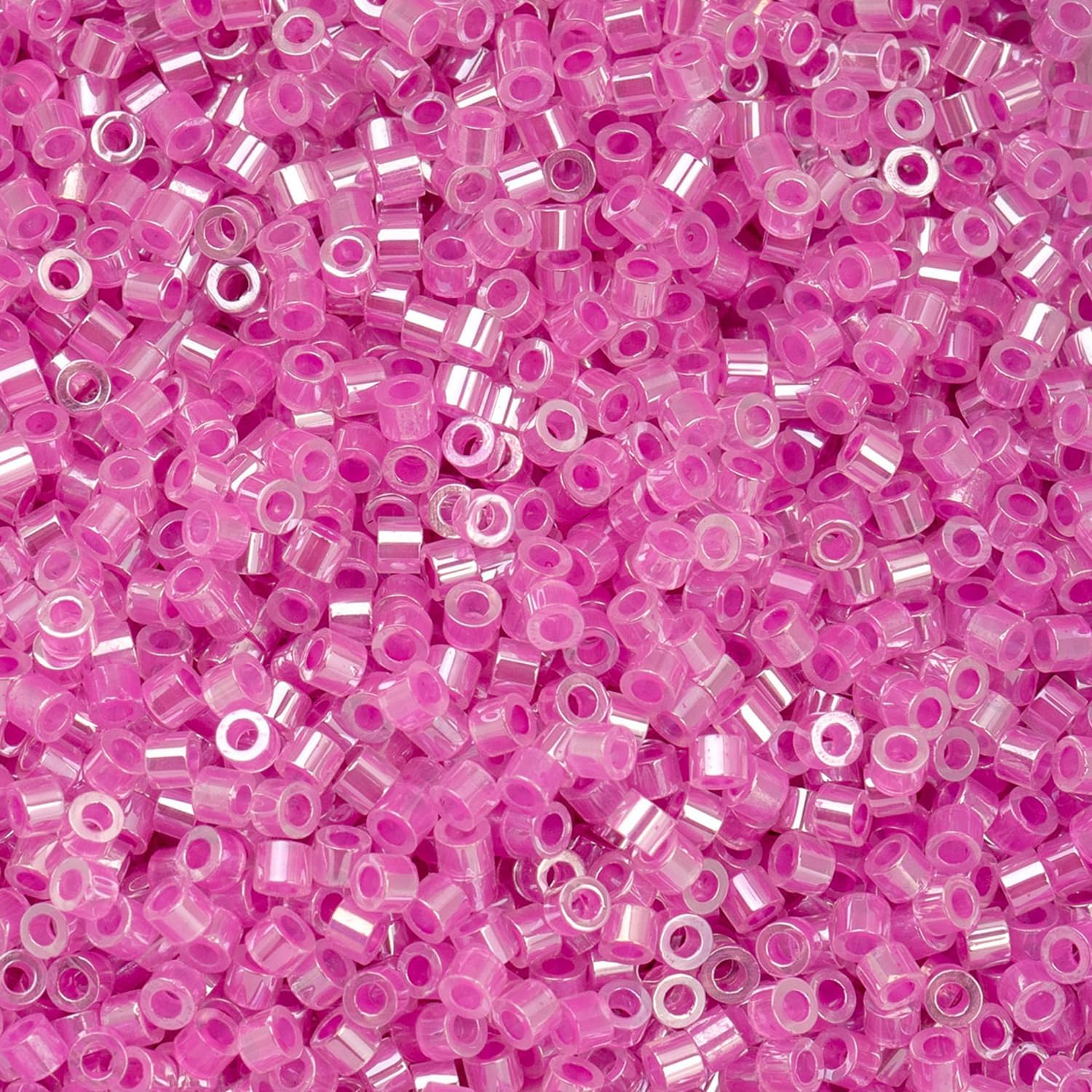 John Bead 25g Cylin Beads Crystal Purple Lined Ceylon 11/0 Glass Cylindrical Seed Beads for Jewelry Bracelets Necklaces Earrings Making Embroidery