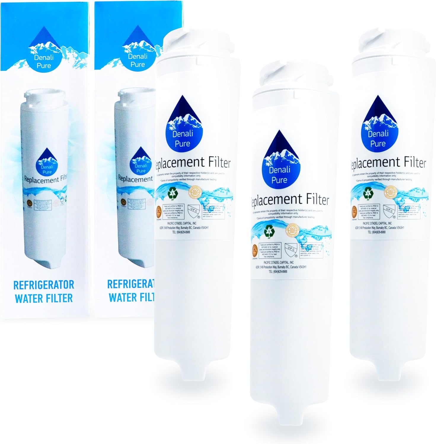 3-Pack Replacement for General Electric PDSS0MFXALSS Refrigerator Water Filter - Compatible with General Electric GSWF Fridge Water Filter Cartridge