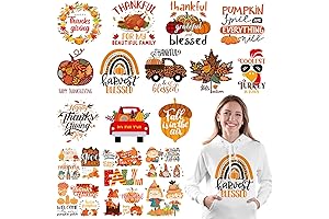 Whaline Thanksgiving Iron on Transfers for T-Shirts