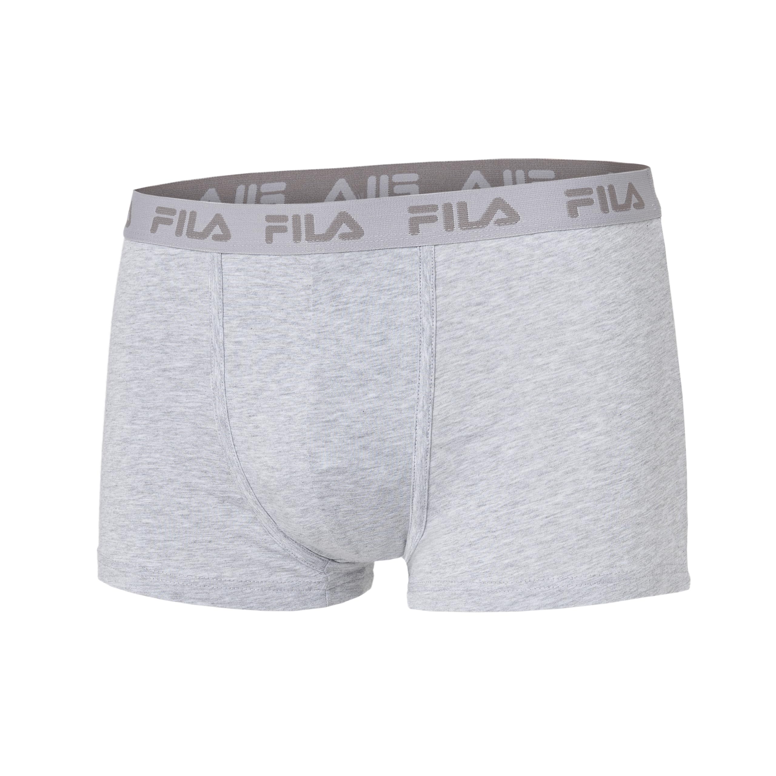 FILA Herren Boxershort 5er Vorteilspack, Pants mit Logobund, Einfarbig