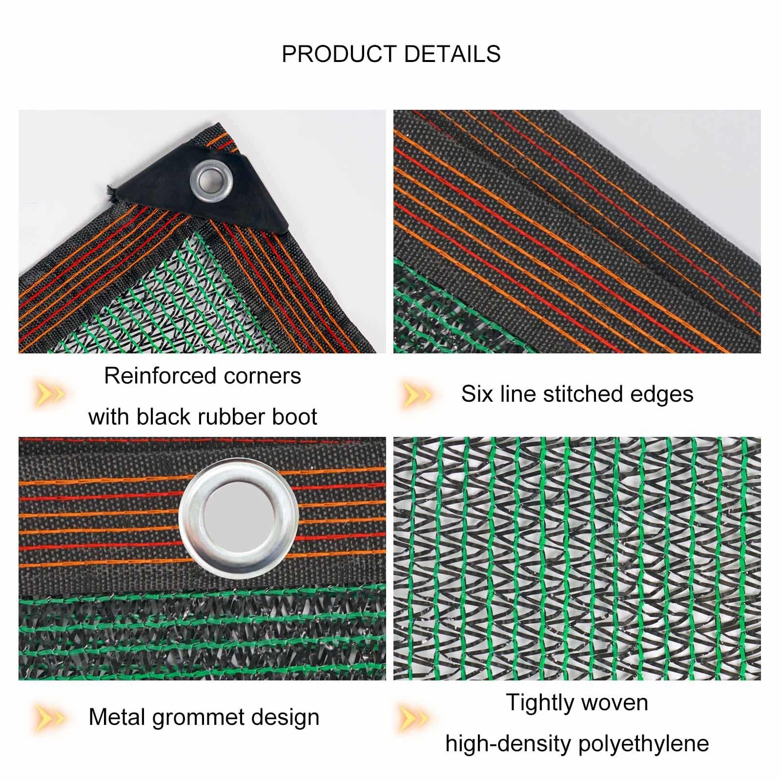 Malla de sombra verde transpirable para plantas, 9 x 10 m, tela con ojales, protección solar para invernaderos y jardines, uso duradero en exteriores