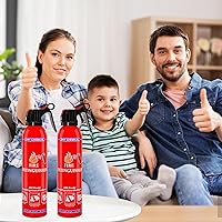 Vista 8 de ABC - Extintor de polvo seco para el hogar, barco, coche, cocina, garaje con soporte de montaje, aerosol extintor, compacto A, B, C, portátil