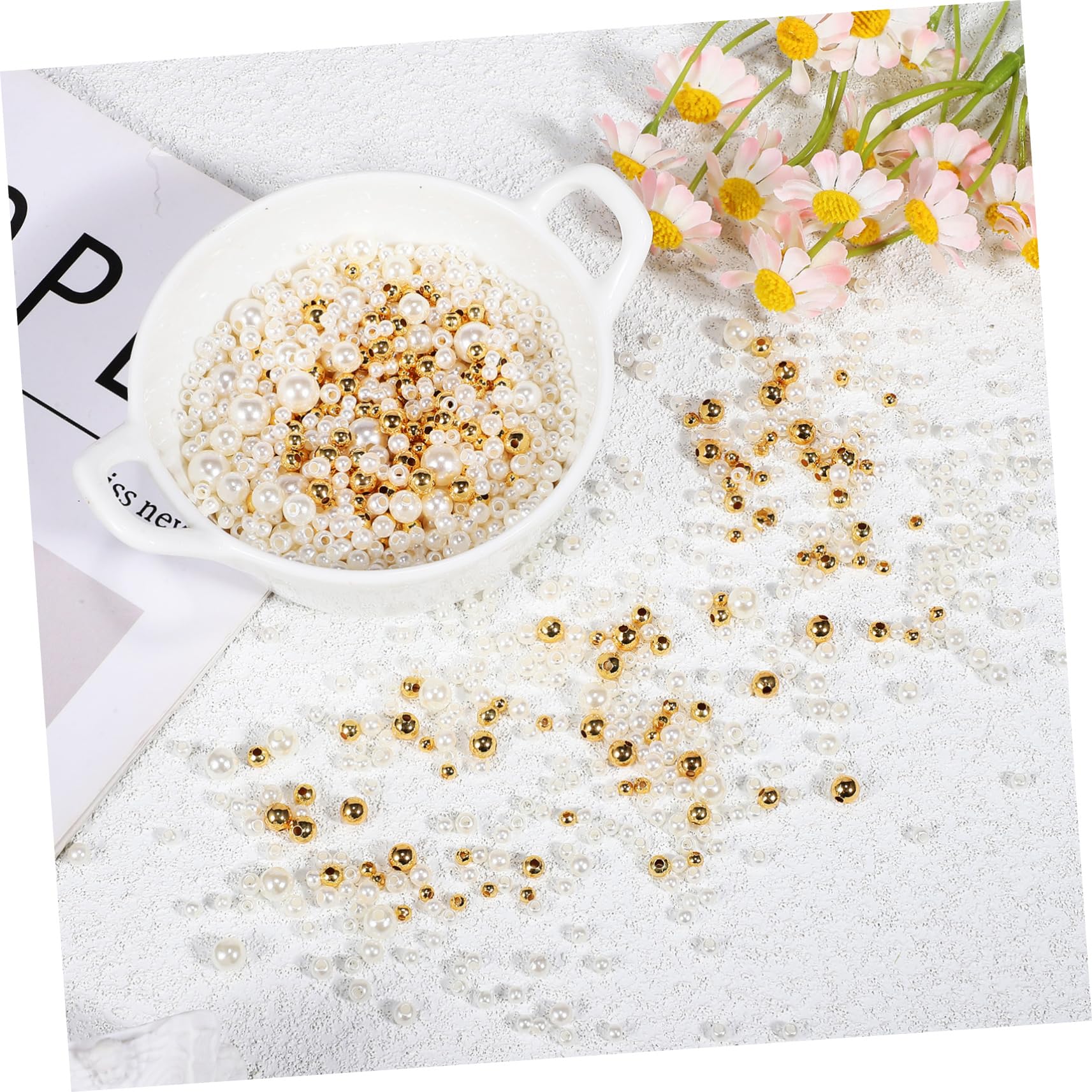 HOMSFOU 2 Set Perline E Per Creazione Gioielli Fai Da Te Distanziatori Per Bracciali E Collane Vari E Accessori Versatili E Alla Moda Per Progetti Creativi 900 Pezzi*2