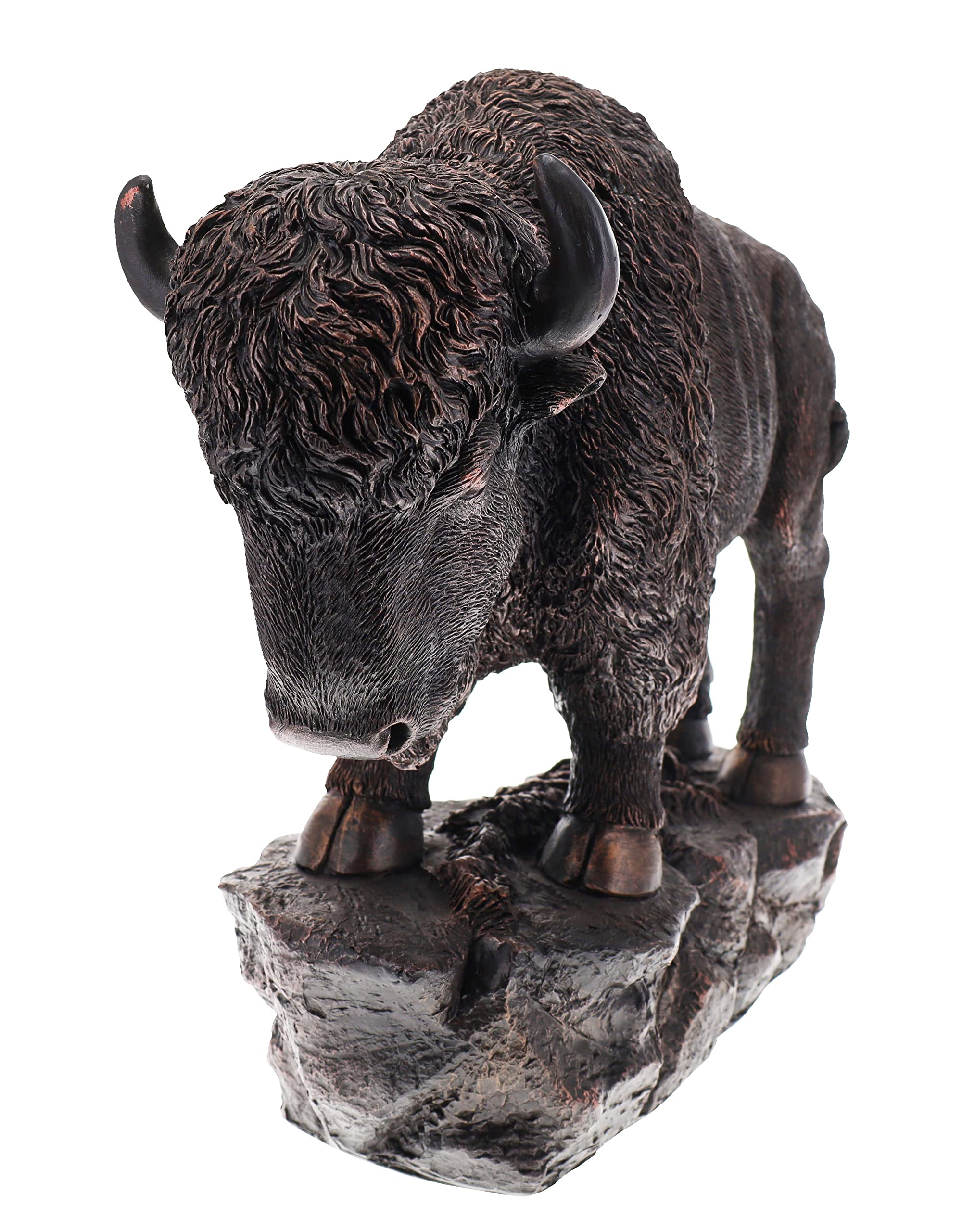 Amazon.co.jp: トップブラス 巨大な雄大な野生のバッファロー像/彫刻