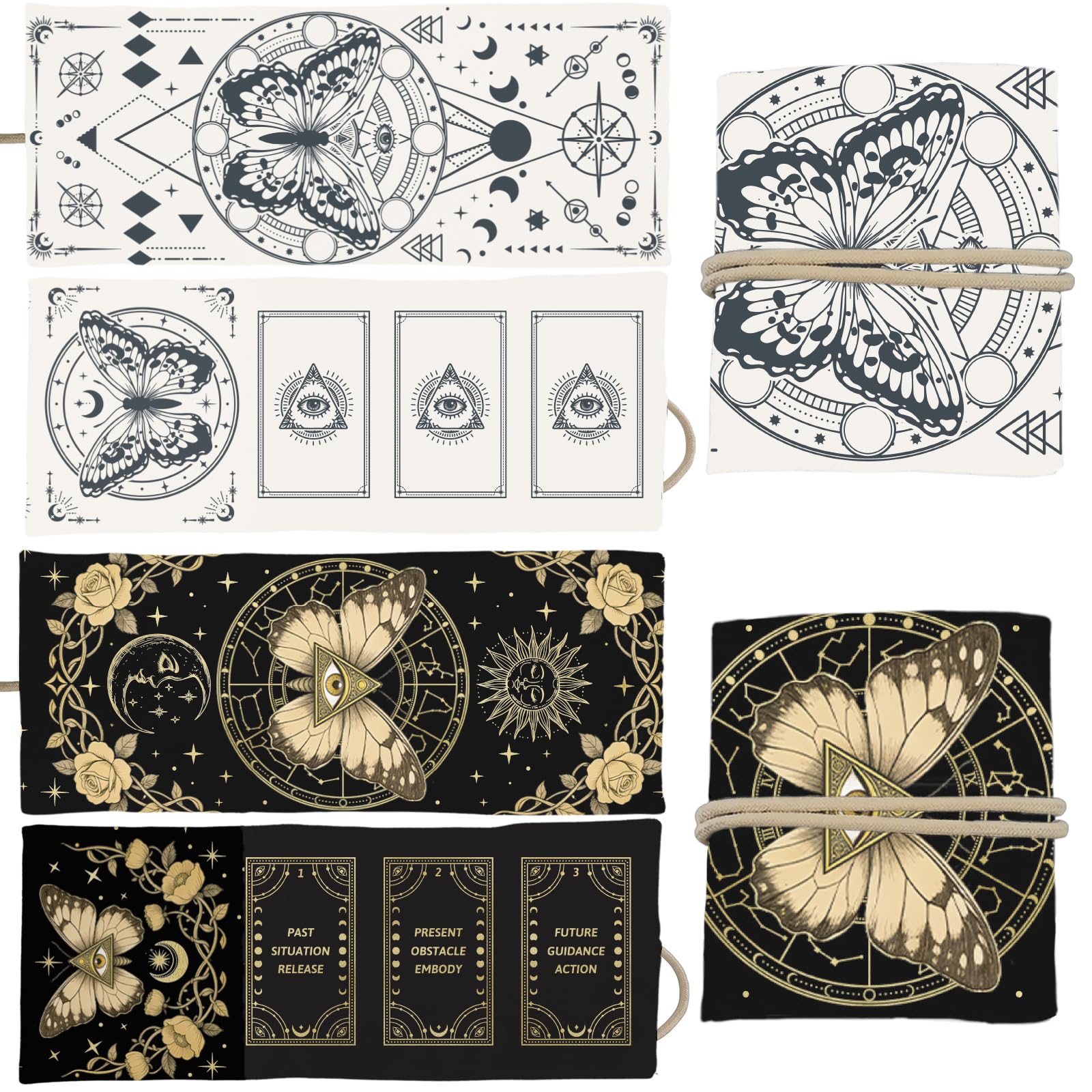 Bolsa de tarot antipolvo para proteger barajas sagradas pack de 2 bolsas de lona 8