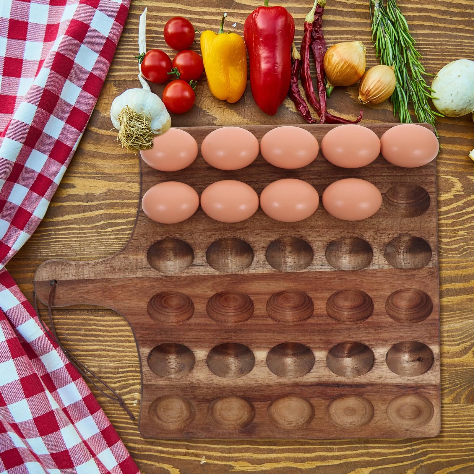 PRETYZOOM Bandeja De Madera para Platos Rellenos Soporte De Doble Cara Bandeja Cuadrada para Servir Platos Pequeños Expositor De Mostrador para Eventos En Casa.