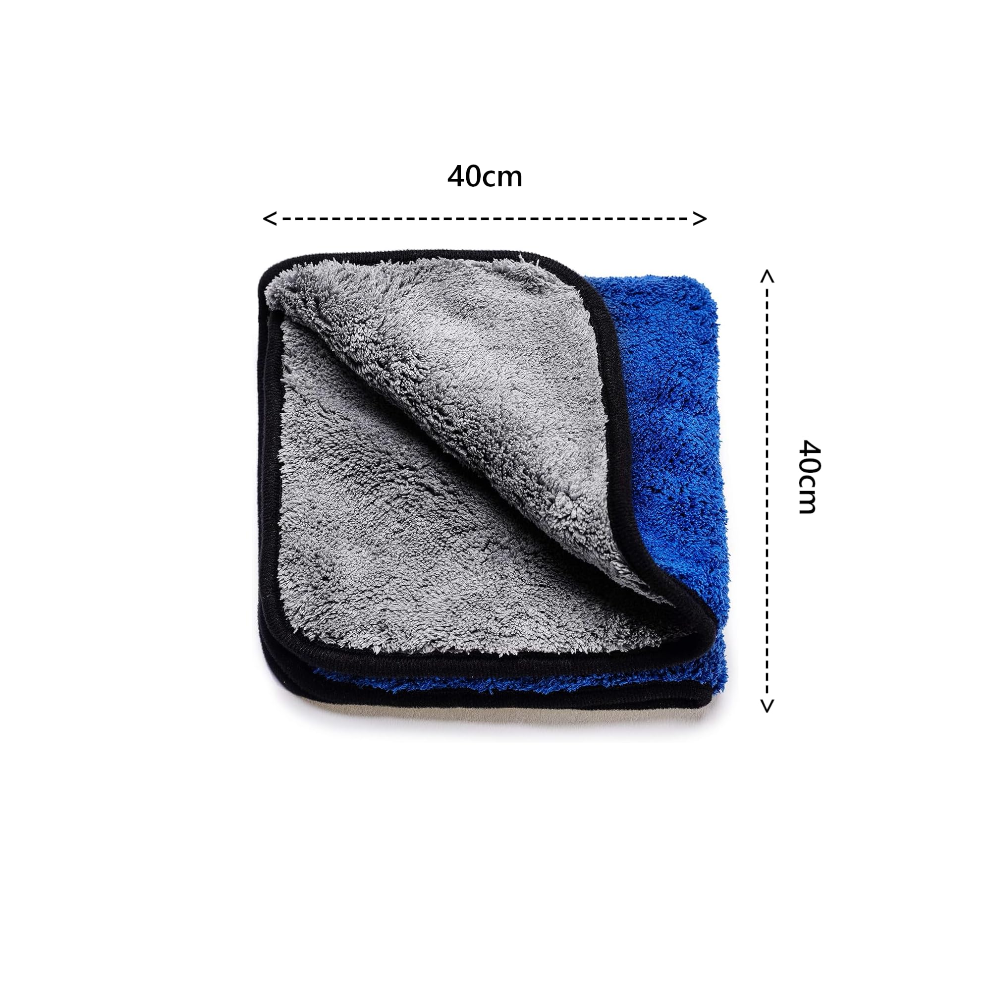Juego de paños de microfibra, multicolor, alta absorción, ultra suaves y sin arañazos, reutilizables y absorbentes, aptos para coche y hogar, 40 x 40, 800 g/m² (10)