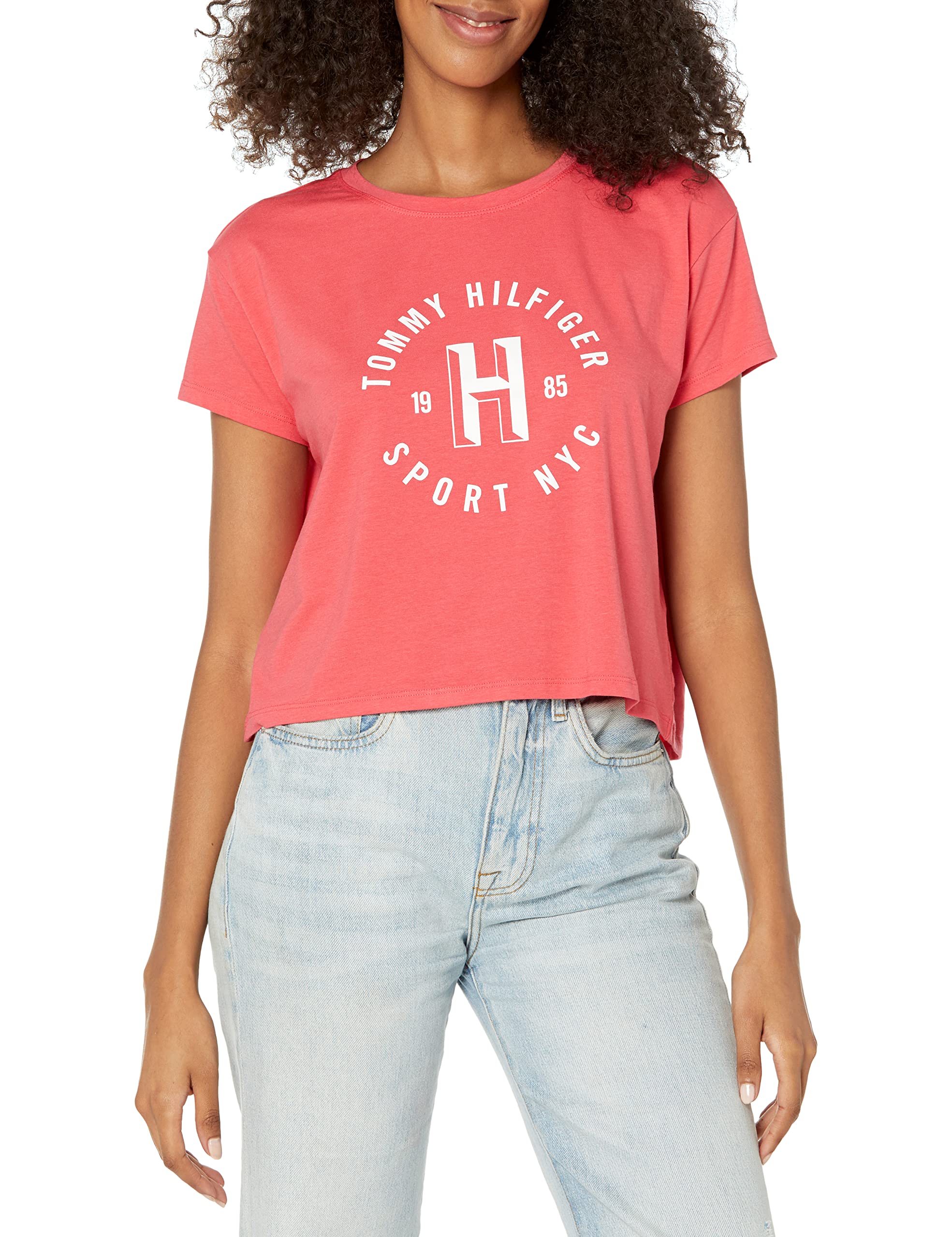 Tommy Hilfiger Women's Short Sleeve Printed Chest Graphic T-shirt
