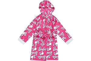 Barbie Girls Fleece Kids Hooded Bathrobe - Cozy Comfort for Little Princesses