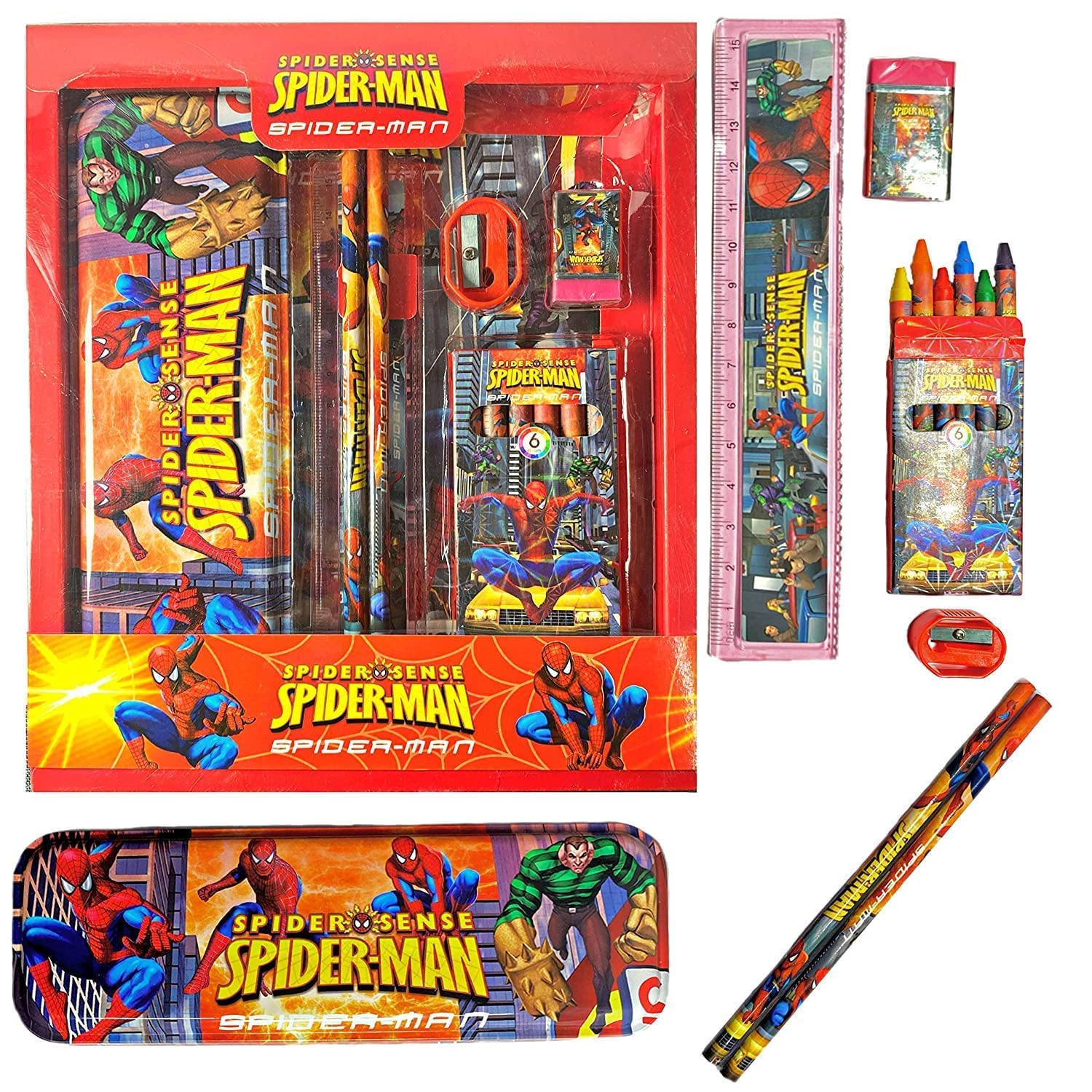 See full amazon price history chart for TOYSM Cartoon Printed Stationary Gift Set For Boys&Girls With Pencil Box, Colour Set, Pencil, Eraser, Scale&Sharpener,6 In 1 Stationary Kit For Birthday Gifts (Spiderman), Multicolor TOYSM Cartoon Printed Stationary Gift Set For Boys&Girls With Pencil Box, Colour Set, Pencil, Eraser, Scale&Sharpener,6 In 1 Stationary Kit For Birthday Gifts (Spiderman), Multicolor (B0CFQGHFHJ) Amazon Price History, Amazon Price Tracker