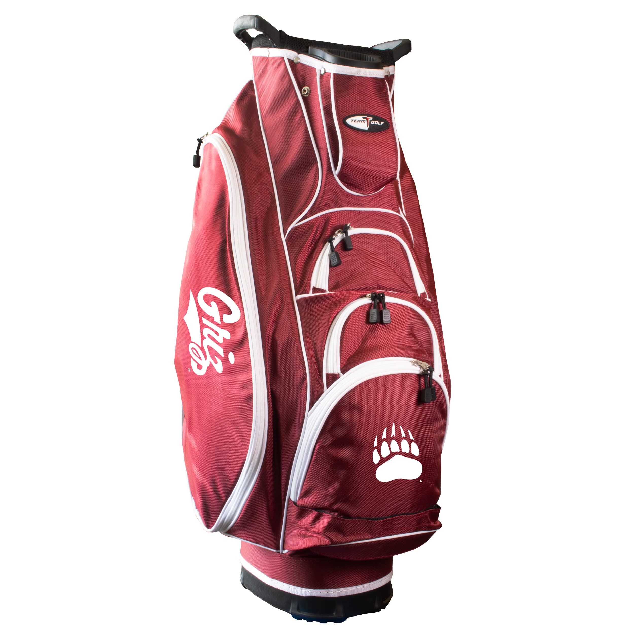 Team Golf NCAA Montana Albatross Golf Bag Lightweight, 10-Way Club Divider, Spring Action Stand, Insulated Cooler Pocket, Velcro Glove and Umbrella Holder & Lift Assist Handles