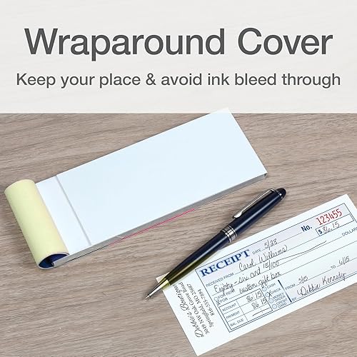 Miniatura 4 de Adams Libro de recibos de dinero y alquiler, 2 partes, sin carbono, 2.75 x 7.19 pulgadas, 50 juegos, blanco y canario (DC2701)