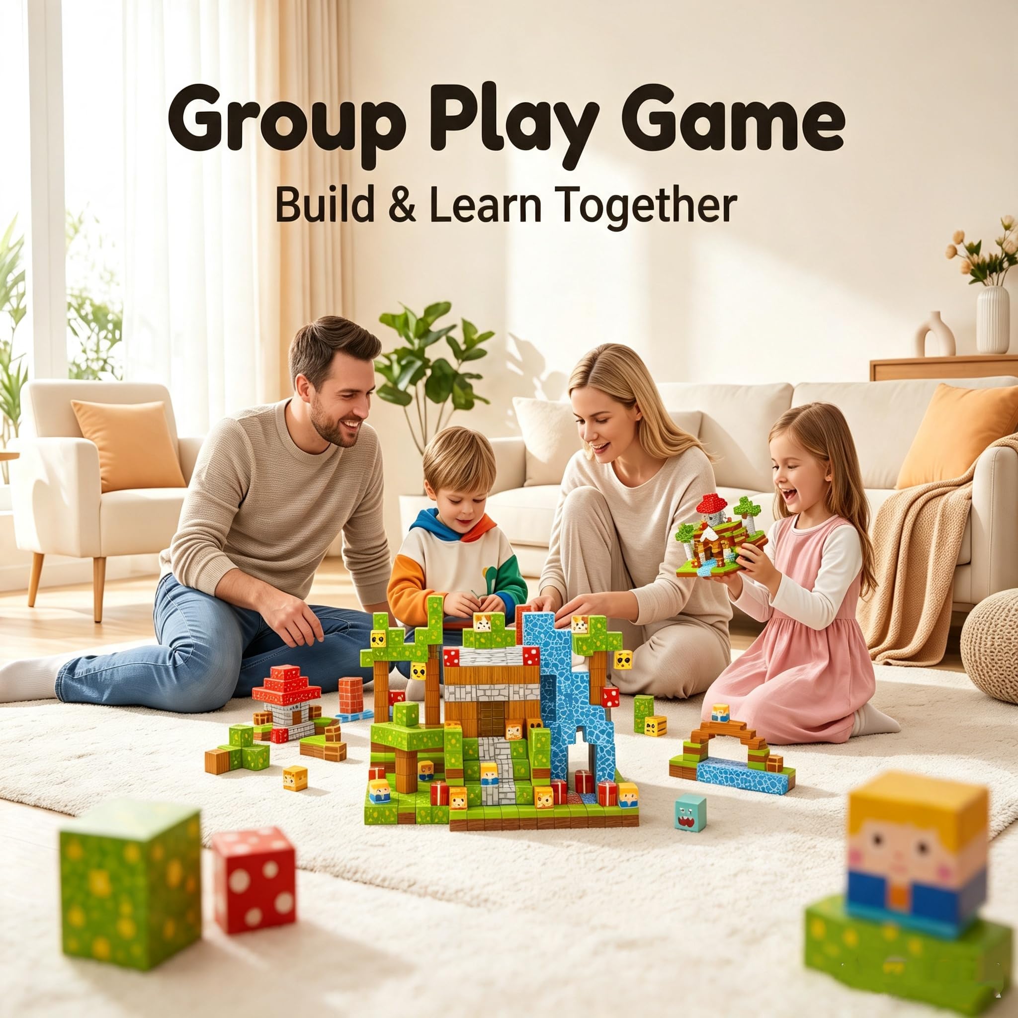 Magnéticos de Construcción para Niños de 3 a 6 Años (100 Piezas) - Bloques Magnéticos 3D Educativos STEM, Set de Juguetes Infantiles Creativos, Juego de Imanes, Regalo Ideal de Navidad y Cumpleaños