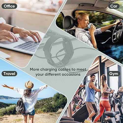 Miniatura 7 de Cable de carga para cargador de repuesto Fitbit Charge 6 (3.3 pies)