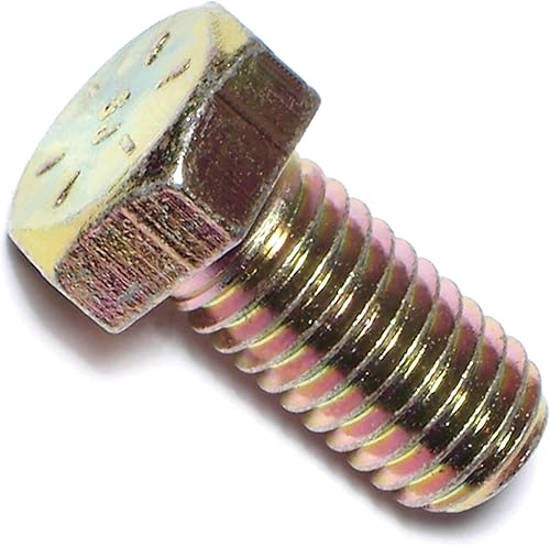 Miniatura 49 de 014973253592 Tornillos hexagonales gruesos de grado 8, 1/2-13 x 4, pieza-4, amarillo