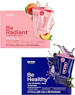 BeMe Beauty & Immune Health Bundle BeRadiant & BeHealthy Bundle - Liquid Collagen & Liquid Probiotic Supplements