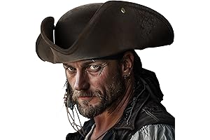 HOMELEX Pirate Hat for Women & Men - Colonial Tricorn Halloween Adult...
