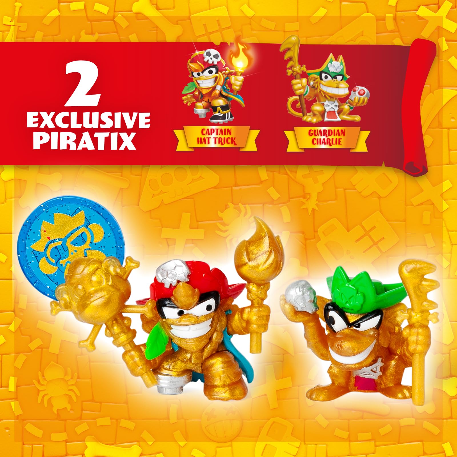 PIRATIX Adventure World Temple de Gorille avec Plusieurs Secrets cachés et preuves Contient 1 Temple, 4 pièces (1 exclusivement), 1 Totem doré, 2 Piratix exclusifs et 3 Accessoires