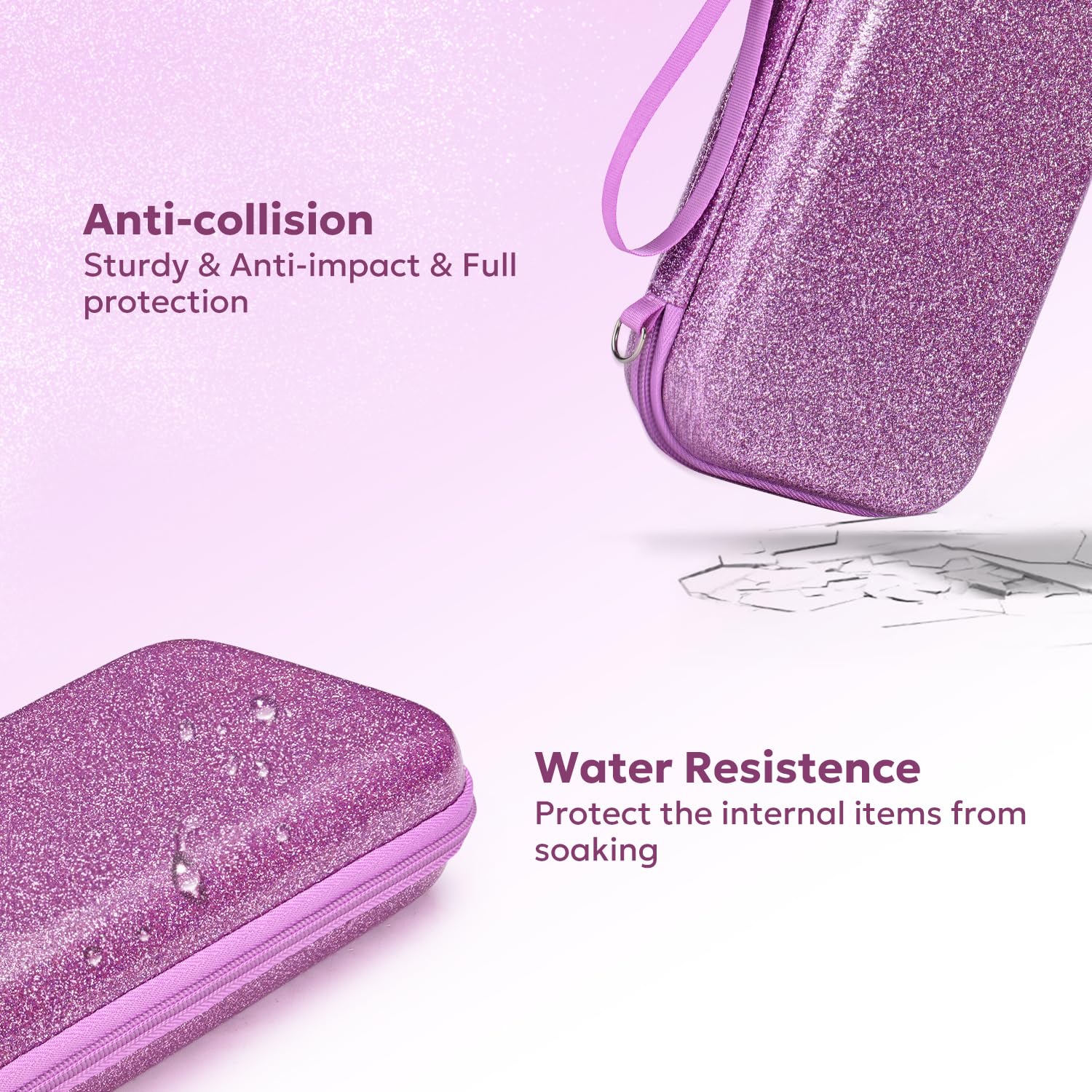 IA innoAura Pacchetti di accessori Switch Lite, Lite Paillettes Viola, alla moda