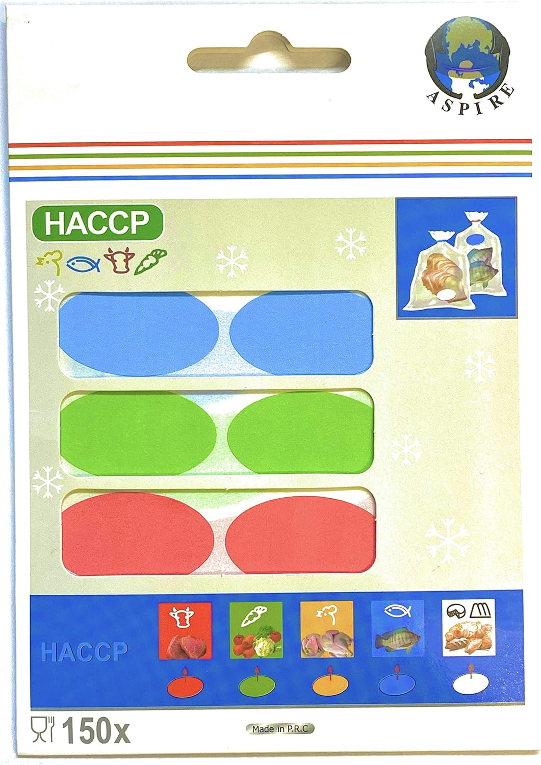 Removable Freezer Labels 20mm x 35mm Food Storage Stickers Colour Coded