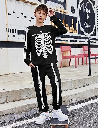 Miniatura 2 de Arshiner Conjunto de ropa para niños, camiseta de manga larga raglán + pantalones casuales, 2 piezas, trajes de otoño para niños