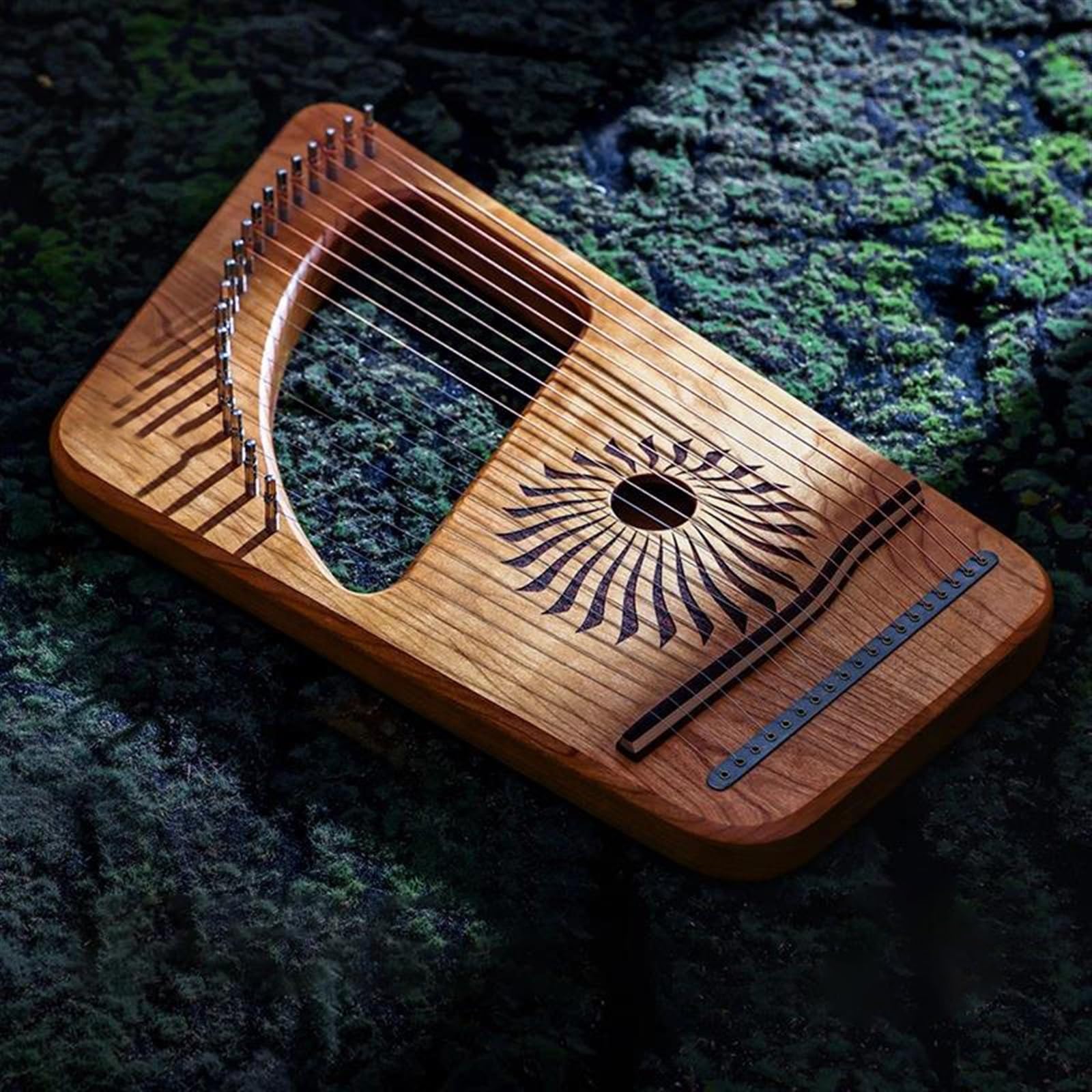 Erwachsene harfe Harfe 19 Saiten Finger Klavier Harfe Kirsche Holz Buche Material Lyra Schlüssel C Saiten Instrument Geschenke