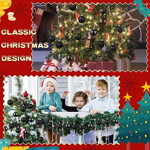 Miniatura 5 de BBTO Juego de 36 bolas de Navidad, adornos de bolas de Navidad, colgantes de árbol de Navidad, juego de bolas decorativas de Navidad para árbol de