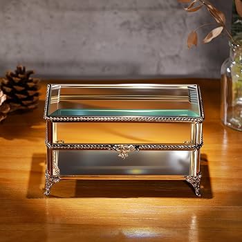 Amazon.com: DHCGPP Glass Vintage Jewelry Box Keepsake