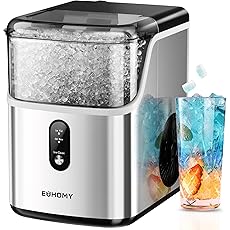 Euhomy Commercial Ice Machine, 150lbs/24H Stainless Steel Under Counter ice Machine with 33lbs Ice Storage Capacity