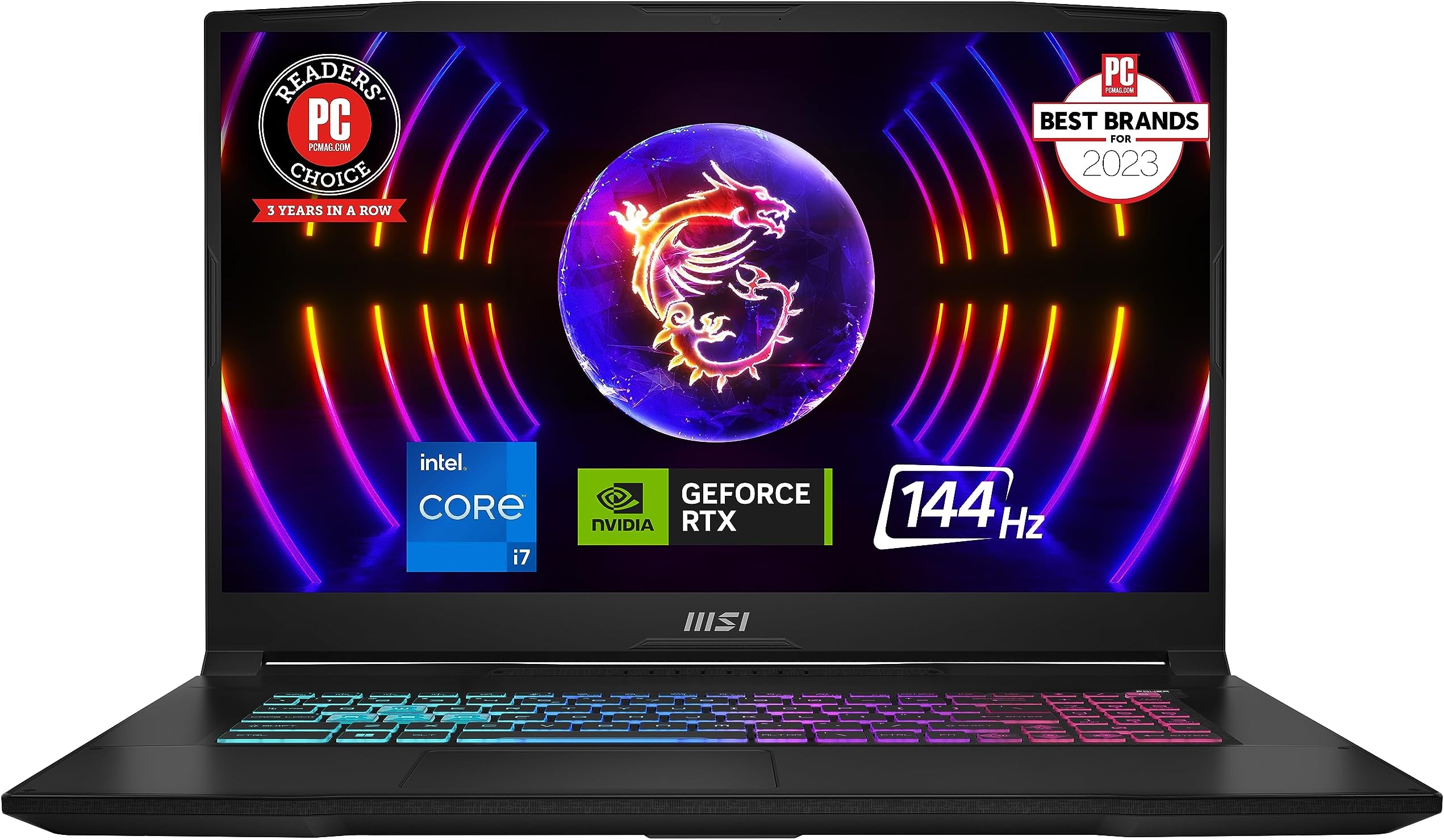 Katana 17 Gaming Laptop: 13th Gen Intel Core i7, GeForce RTX 4060, 17.3" 144Hz FHD Display, 32GB DDR5, 1TB NVMe SSD, USB-Type C, Cooler Boost 5, Win11 Home: Black B13VFK-835US