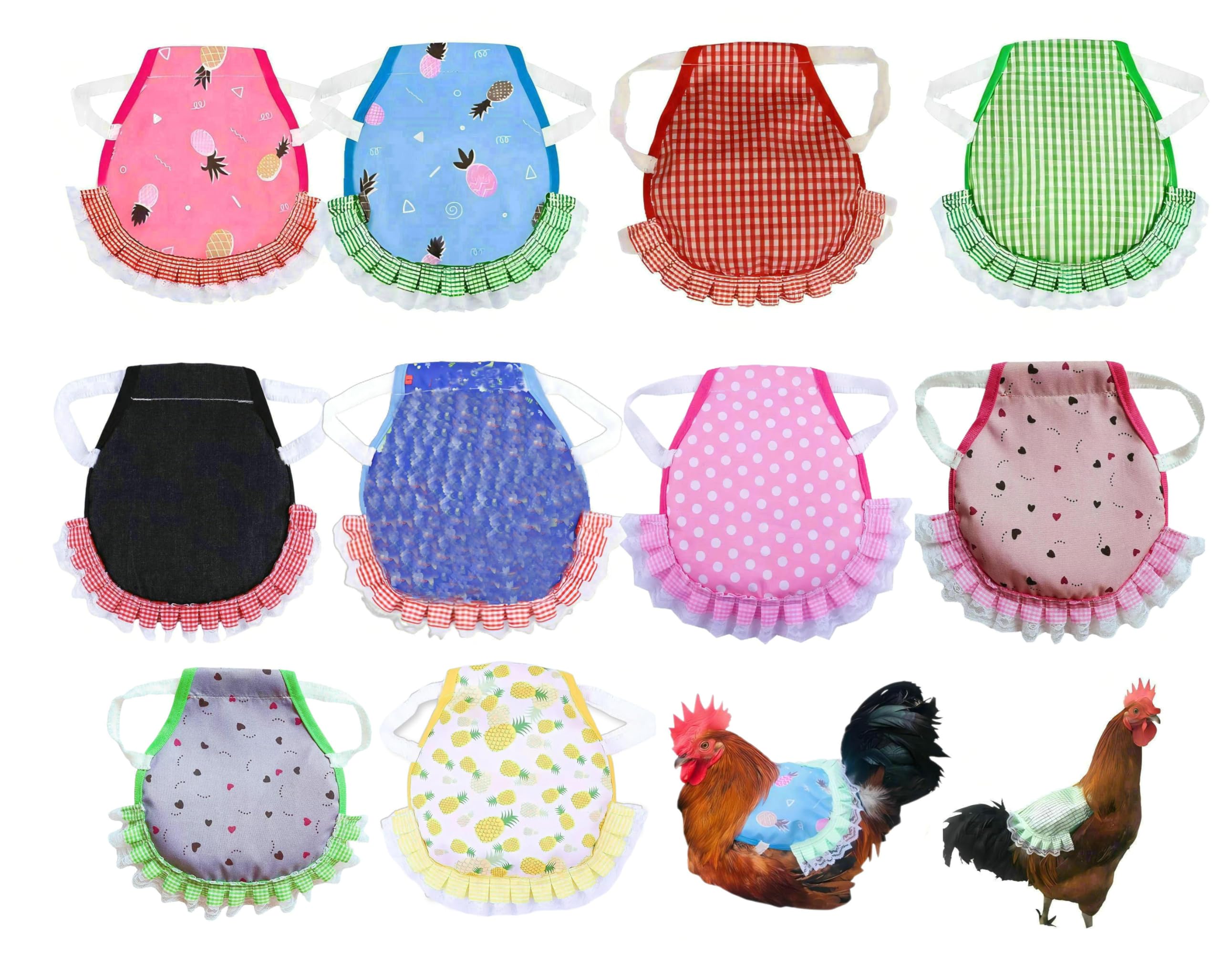 Photo 1 of 10pcs Chicken Saddle for Hens, Chicken Aprons for Hens, Hen Saddle Apron, Chicken Back Protector for Hens, Chicken Vest for Hens Protection