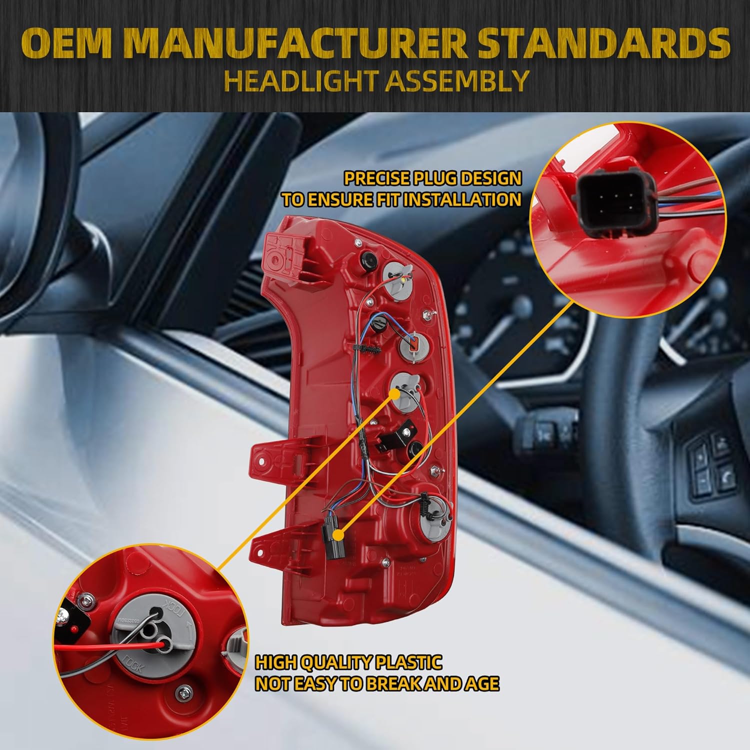 Dasbecan Halogen Tail light Assembly Compatible With 2020-2022 Kia Telluride S/LX Left Driver Side Taillight Rear Lamp Replace# KI2804160 92401-S9000