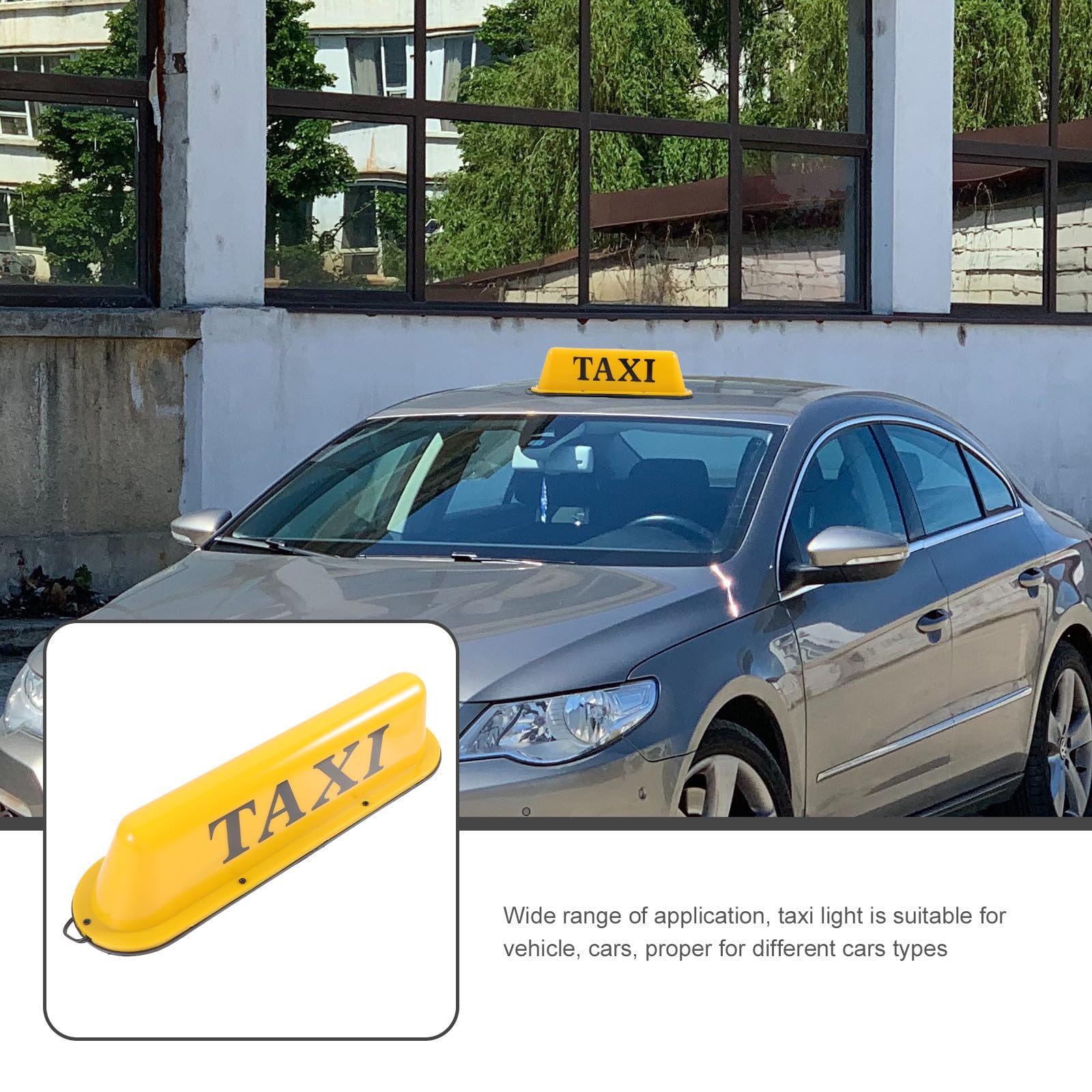 Kisangel Luz de Taxi para Vehículo, Lámpara Amarilla de Plástico