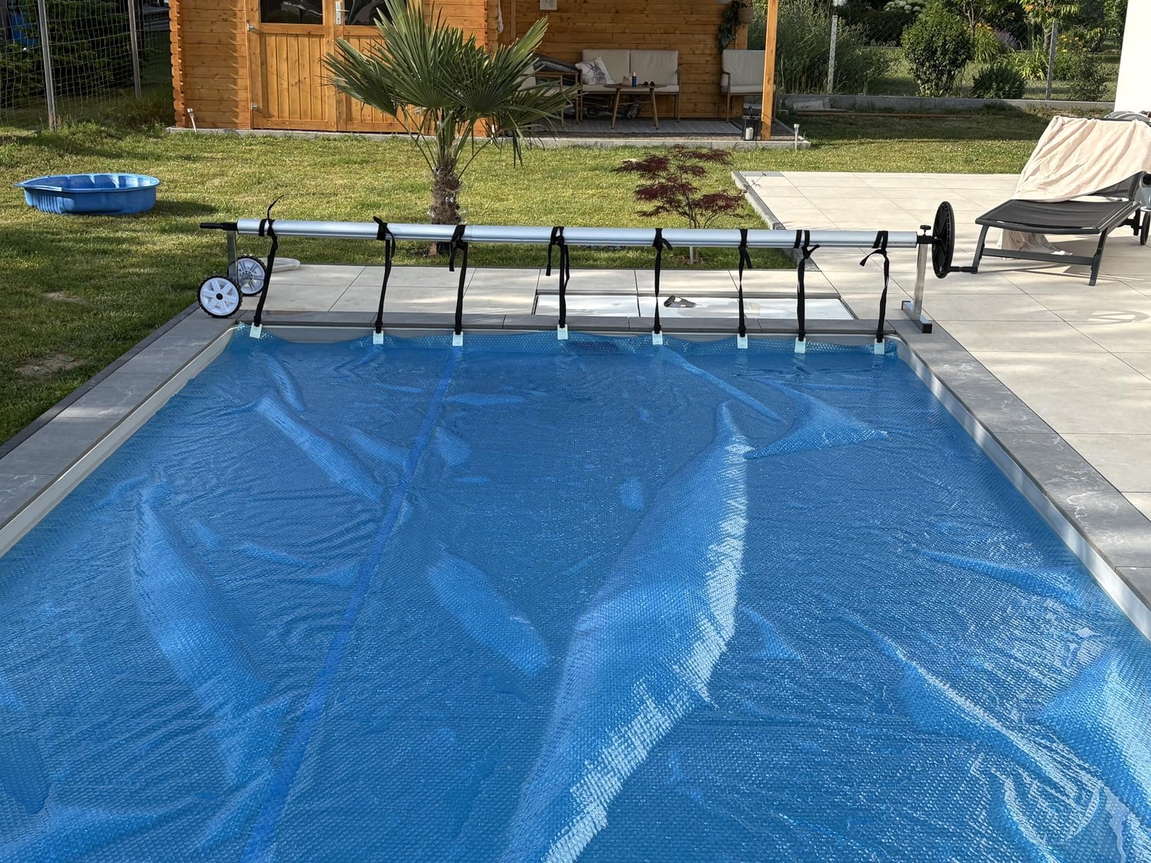 Soontrans Enrollador de piscina longitud 3-5,7 m de tubos telescópicos de