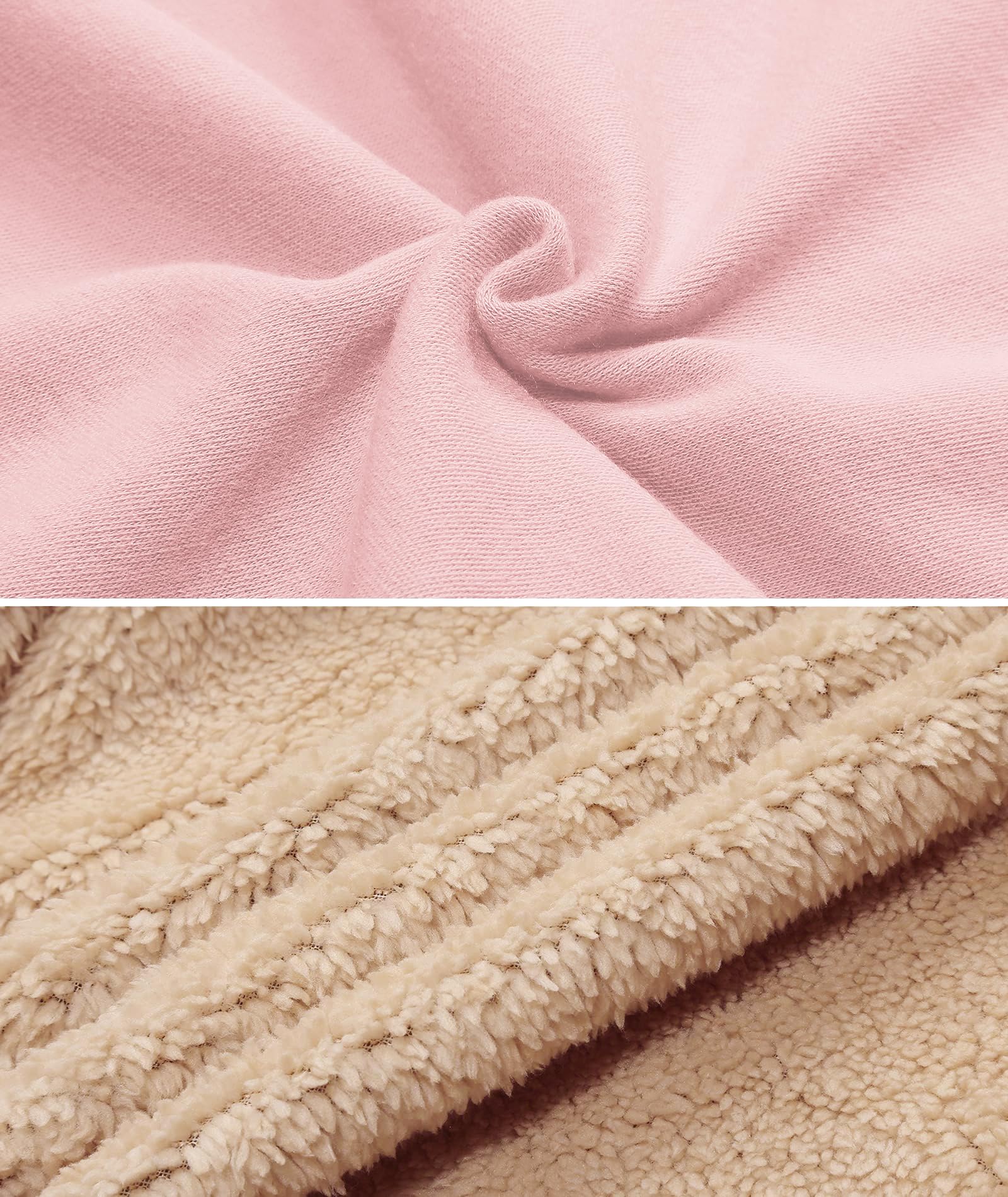 igeekwell Veste Polaire Femme Teddy Velours Sweat Zippé à Capuche Hiver Chaud Blouson Sport Doublure Hoodie