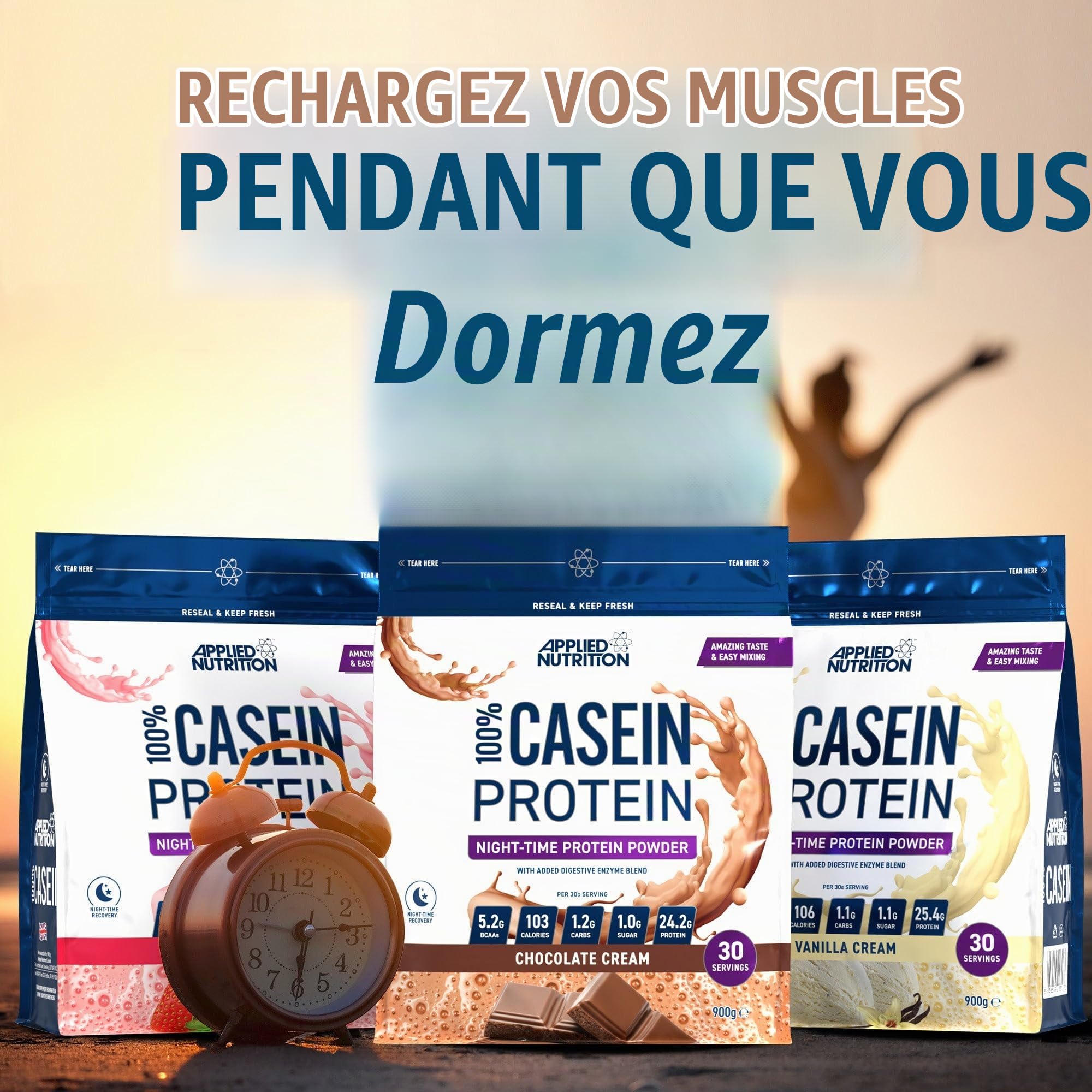 Applied Nutrition 100% Casein Protein, Crème au Chocolat, 900g