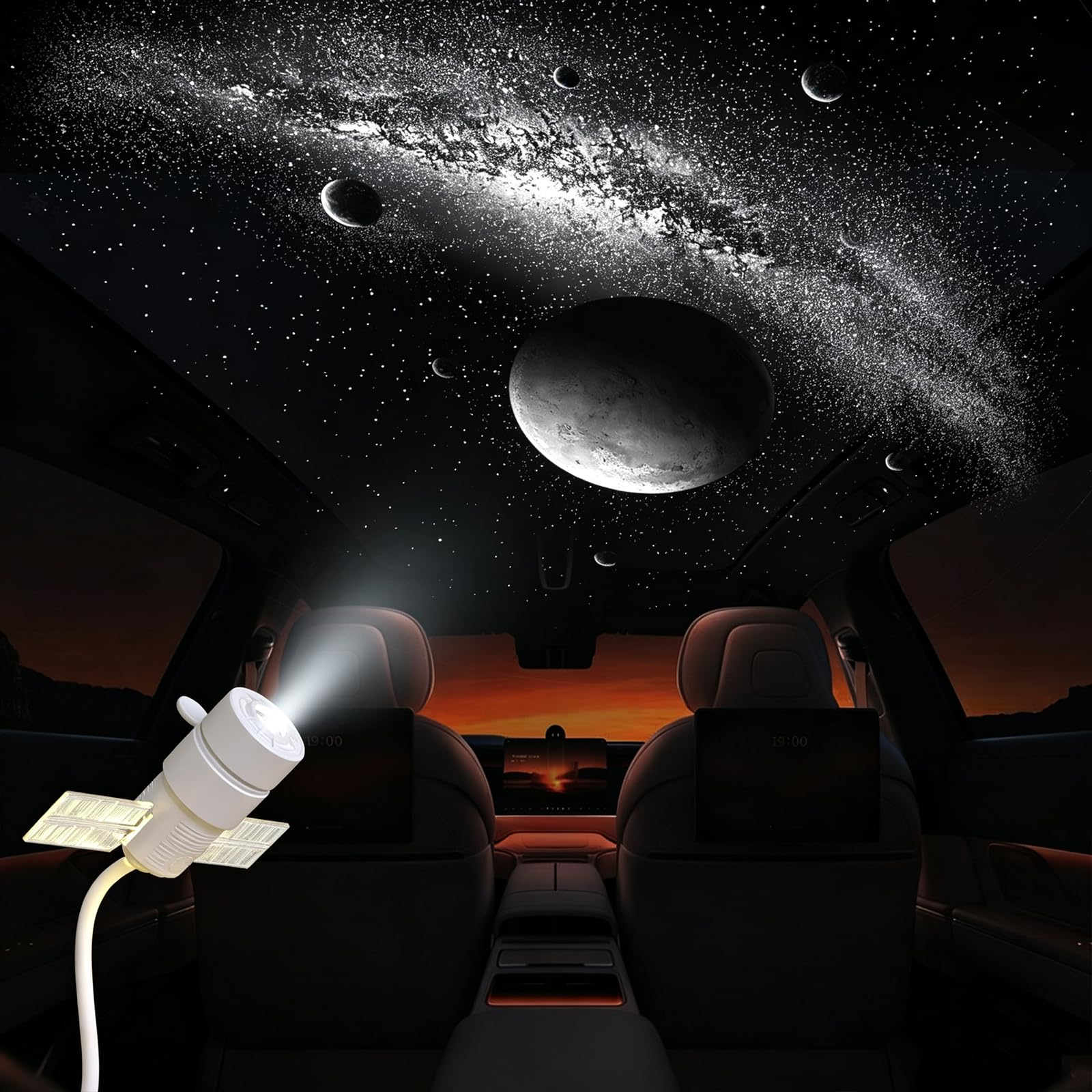 Projektor Star 2 w 1 Przenośny USB Galaxy Night Light 360 Flex (L)