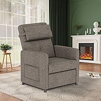 GAOMON Power Recliner Chair Electric Adjustable for Adults Overstuffed Tall Back with USB Port Pockets Brown