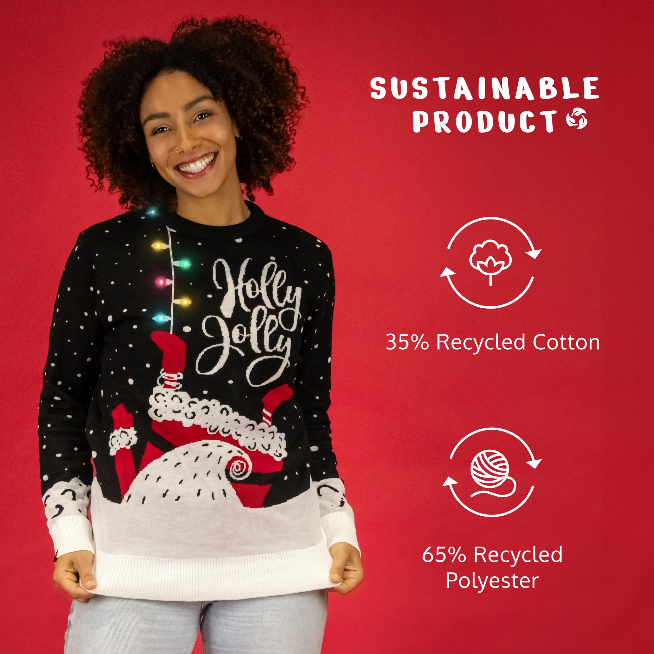 JAP Christmas - Pull de Noel - Pull Noel pour Femme et Homme - Pull Moche de Noel - LED