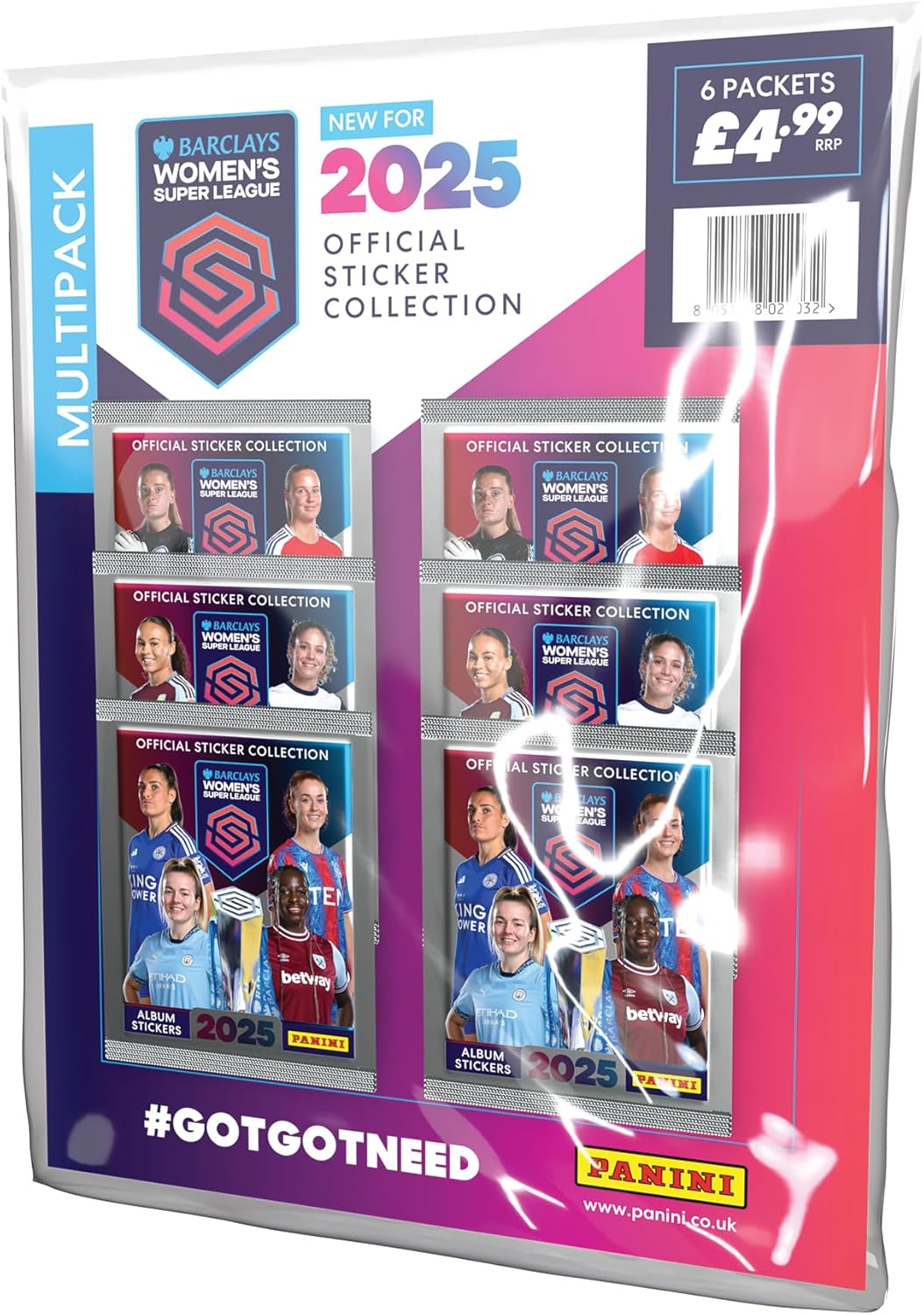 Barclays Women's Super League Official Sticker Collection 2025 - Multipack