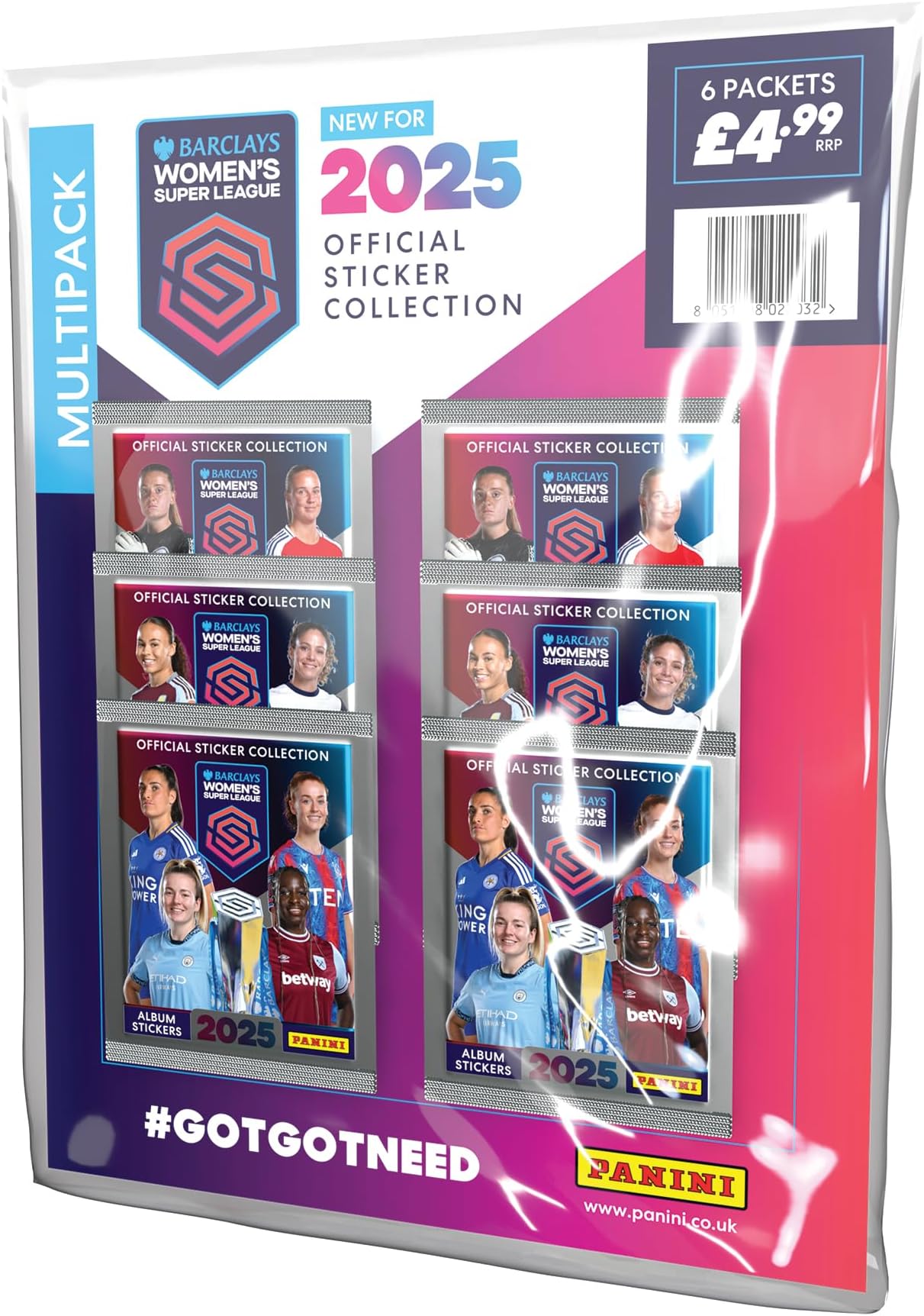 PANINIBarclays Women's Super League Official Sticker Collection 2025 - Multipack