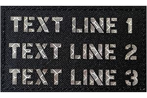 JUJUPUPS Custom 3.5x2 inch Reflective Call Sign Laser Cut Patch